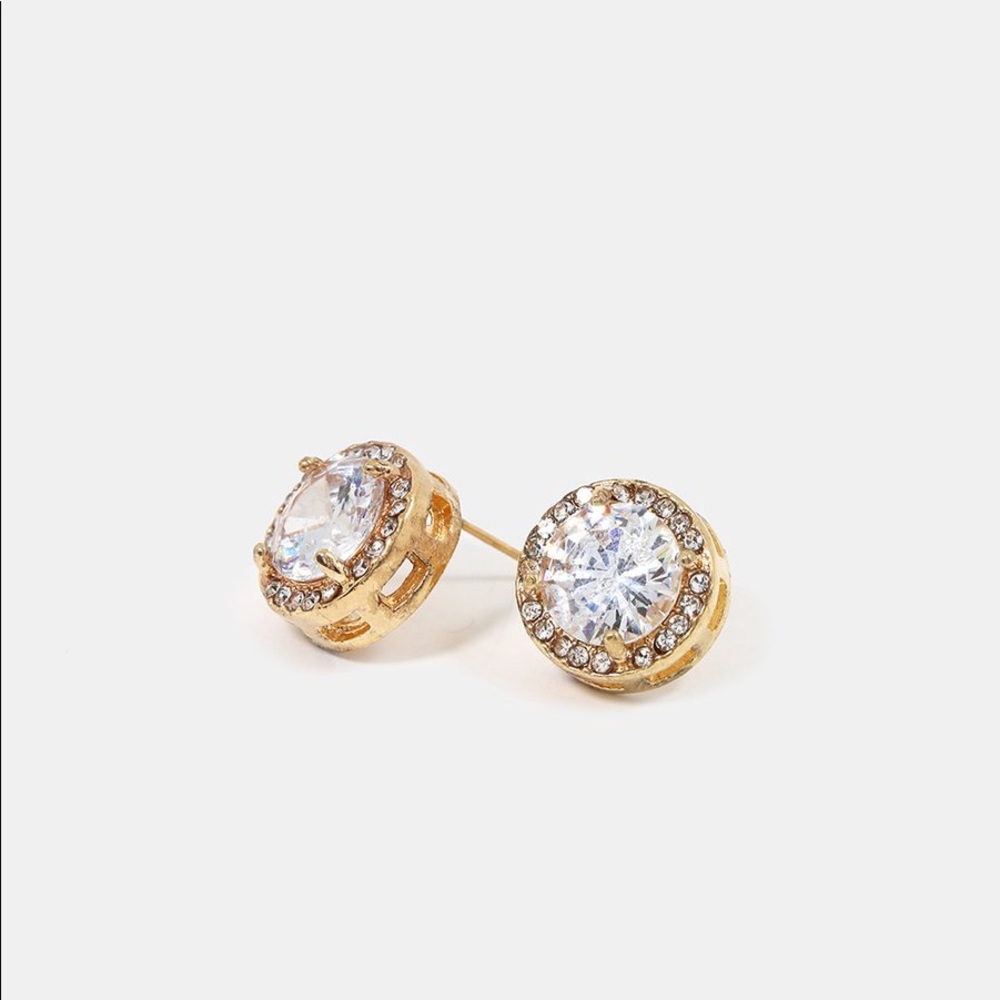 LAST 1❗️Round Gemstone Stud Earrings - Picture 2 of 4